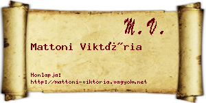 Mattoni Viktória névjegykártya